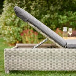 Kettler Palma White Wash Lounger With Cushion 8 Kettler Palma White Wash Lounger With Cushion -Garden Care Gear 1105199 1