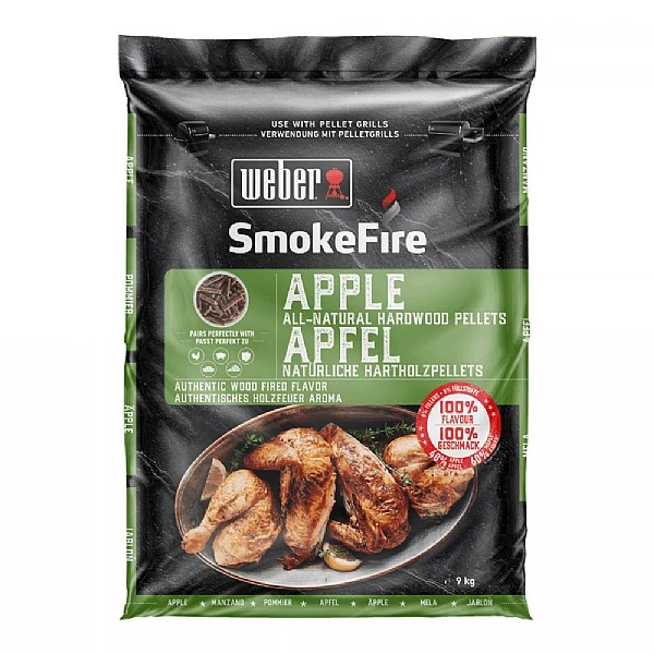 Weber Apple All-Natural Hardwood Pellets 9kg 3 Weber Apple All-Natural Hardwood Pellets 9kg