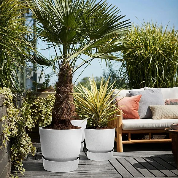 Elho Greenville Round Pot 30cm Living Concrete 3 Elho Greenville Round Pot 30cm Living Concrete