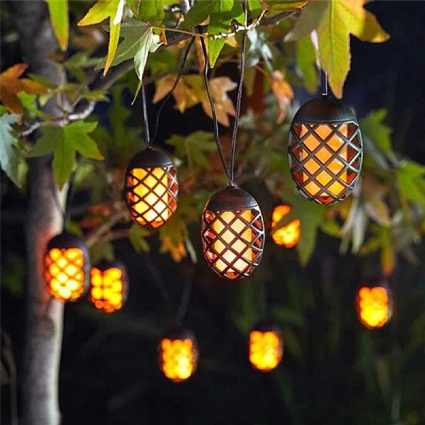 Cool Flame Solar String Lights - Set Of 10 3 Cool Flame Solar String Lights - Set Of 10