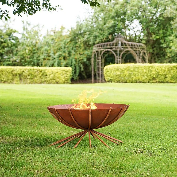 Ivyline Outdoor Metal Dakota Firebowl Rust 4 Ivyline Outdoor Metal Dakota Firebowl Rust - Image 2