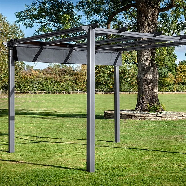 Hartman Roma 3x3m Square Pergola Grey 4 Hartman Roma 3x3m Square Pergola Grey - Image 2