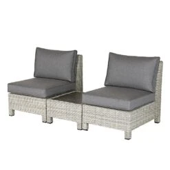 Kettler Palma Low Lounge Companion Set - White Wash 6 Kettler Palma Low Lounge Companion Set - White Wash -Garden Care Gear 1178091 2