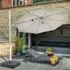 Hartman Pacific 3m Round Cantilever Parasol - Dove 2 Hartman Pacific 3m Round Cantilever Parasol - Dove -Garden Care Gear 1207178