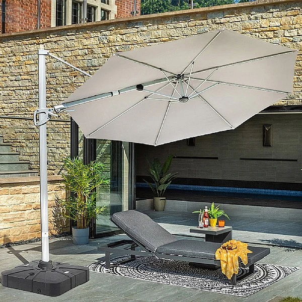 Hartman Pacific 3m Round Cantilever Parasol - Dove 3 Hartman Pacific 3m Round Cantilever Parasol - Dove