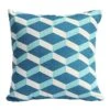 Bramblecrest Turquoise Cubic Square Scatter Cushion 1 Bramblecrest Turquoise Cubic Square Scatter Cushion -Garden Care Gear 1219273
