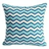 Bramblecrest Turquoise Zig Zag Square Scatter Cushion 1 Bramblecrest Turquoise Zig Zag Square Scatter Cushion -Garden Care Gear 1219274
