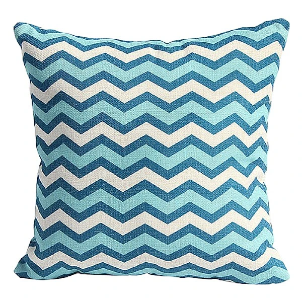 Bramblecrest Turquoise Zig Zag Square Scatter Cushion 3 Bramblecrest Turquoise Zig Zag Square Scatter Cushion