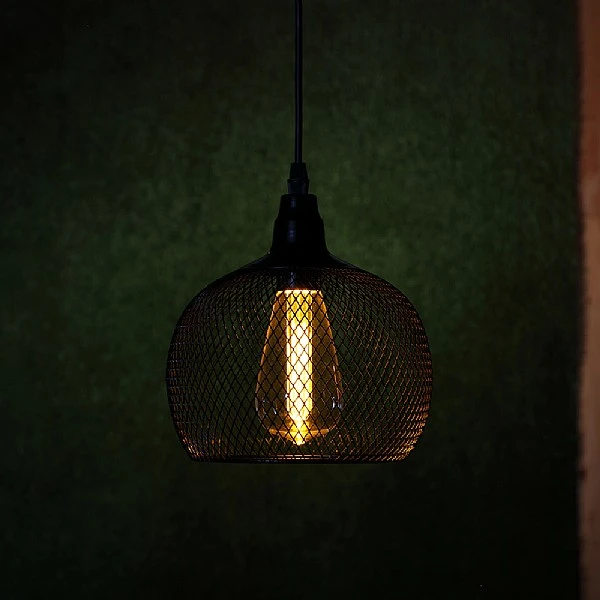 Noma Black Mesh Chloe Pendant With Bulb 3 Noma Black Mesh Chloe Pendant With Bulb
