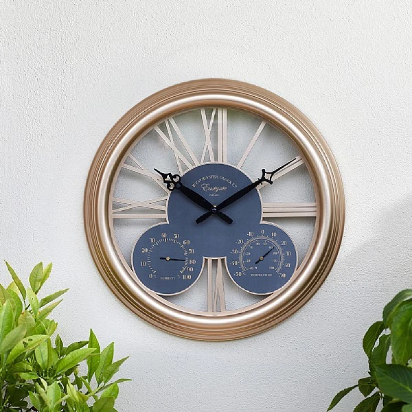 Smart Garden Exeter Clock Rose Gold 15" 3 Smart Garden Exeter Clock Rose Gold 15"