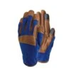 Town & Country Premium Synthetic Leather Blue Gloves Medium -Garden Care Gear 331994