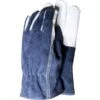 Premium Leather Mens Gardening Gloves Blue - Large -Garden Care Gear 42929