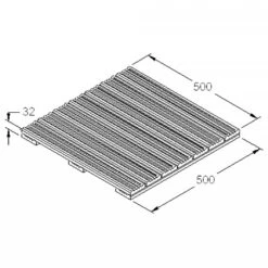 Forest Ridged Deck Tile 50 X 50cm -Garden Care Gear 509444 1