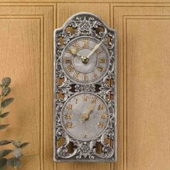 Outside In Westminster Wall Clock & Thermometer -Garden Care Gear 913353 2