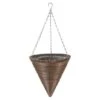 Smart Garden Chestnut Faux Rattan Hanging Cone - 14'' 1 Smart Garden Chestnut Faux Rattan Hanging Cone - 14'' -Garden Care Gear 925353