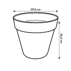 Elho Loft Urban Round Planter 30cm Warm Grey -Garden Care Gear 933161 4