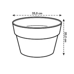 Elho Loft Urban Bowl 35cm Anthricite 9 Elho Loft Urban Bowl 35cm Anthricite -Garden Care Gear 933182 4