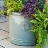 Woodlodge Heritage Edwardian Cylinder Ceramic Planter Mint Green (Various Sizes) -Garden Care Gear HECYLMINT