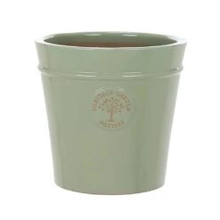 Woodlodge Heritage Edwardian Ceramic Pot Mint Green (Various Sizes) -Garden Care Gear HEPOTMINT 1