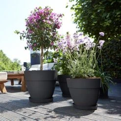 Elho Vibia Campana 35cm Round Planter (Various Colours) -Garden Care Gear VIBCAMRND35 3