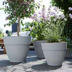 Elho Vibia Campana 35cm Round Planter (Various Colours) -Garden Care Gear VIBCAMRND35 4