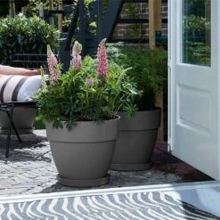 Elho Vibia Campana 35cm Round Planter (Various Colours) -Garden Care Gear VIBCAMRND35 5